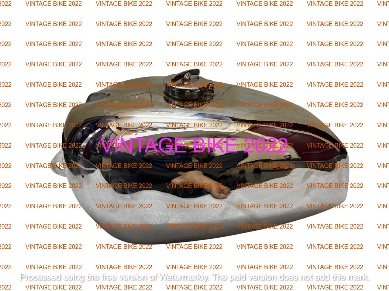 PANTHER M100 M120 STEEL CHROME PETROL TANK + CAP TAP/FIT FOR
