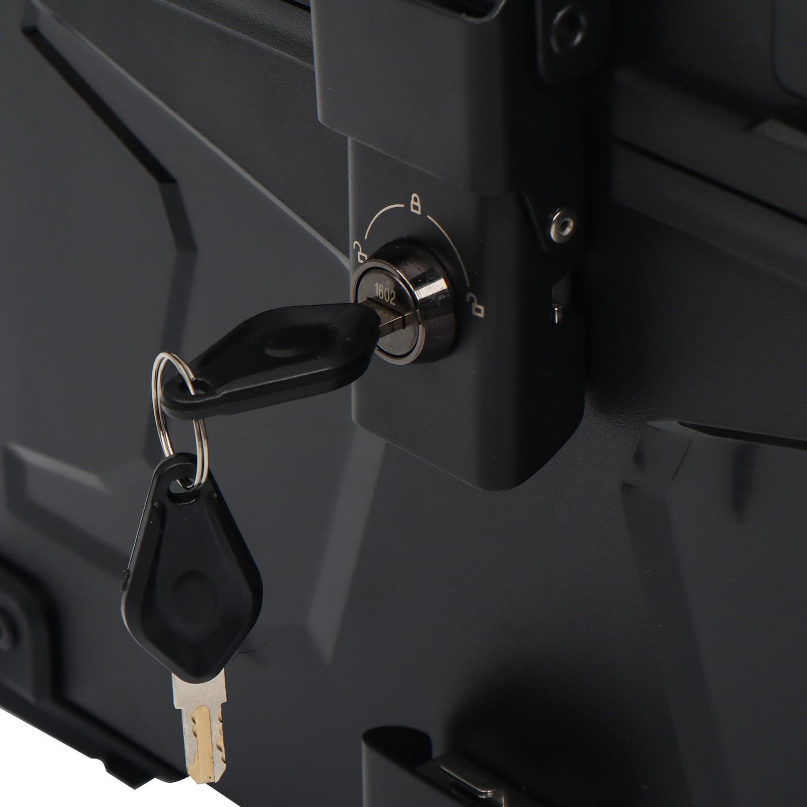 With Security Lock Helmet Case Waterproof 45L Motorcycle Top Case Rear Tour Box