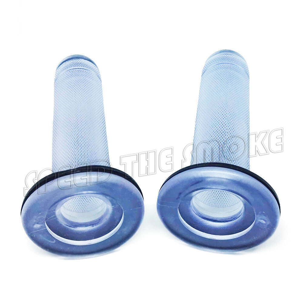 Transparent Blue 7/8″ ATV Dirt Motorcycle Grips Handle Bar Pit Dirt Bike ATV