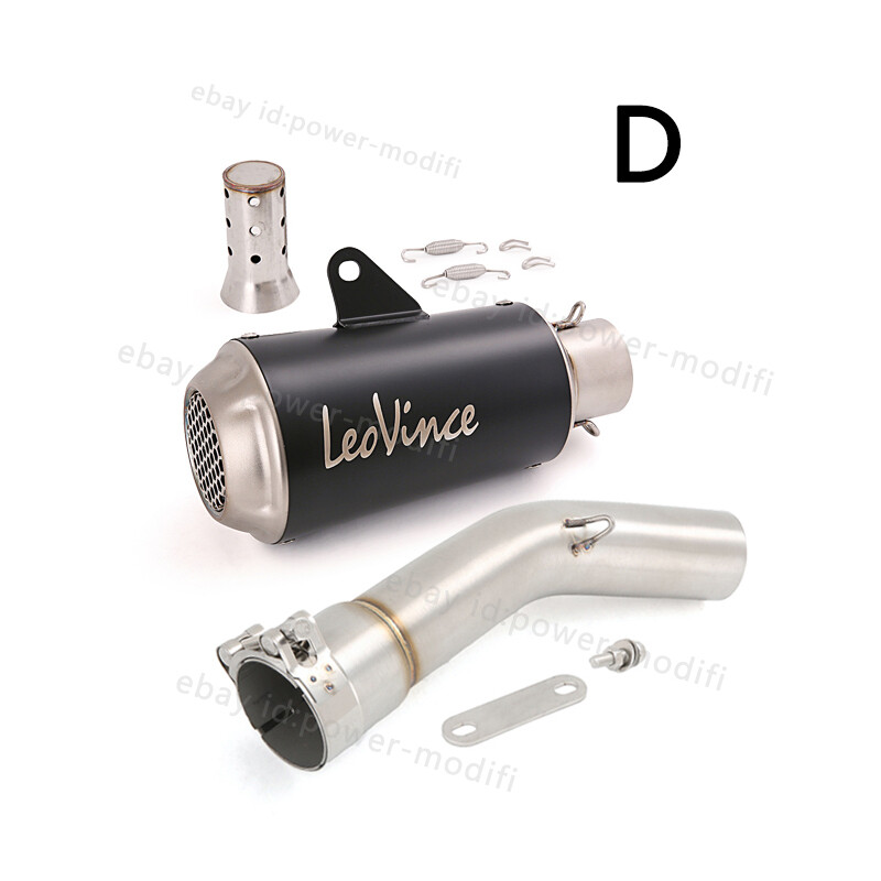 51MM For Yamaha FZ1 2006-2015 Exhaust Tips Mid Link Pipe Slip On Black Muffler