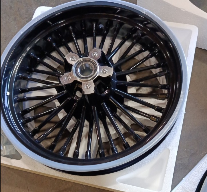 16X3.5 Fat Spoke Wheels Rims For Harley Sportster X48 Forty Eight Softail FLSTF