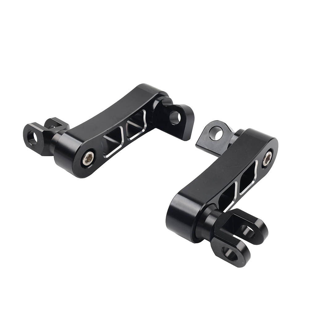 Black Foot Peg Mount Extensions For Harley Sportster XL883 XL1200 Softail Dyna