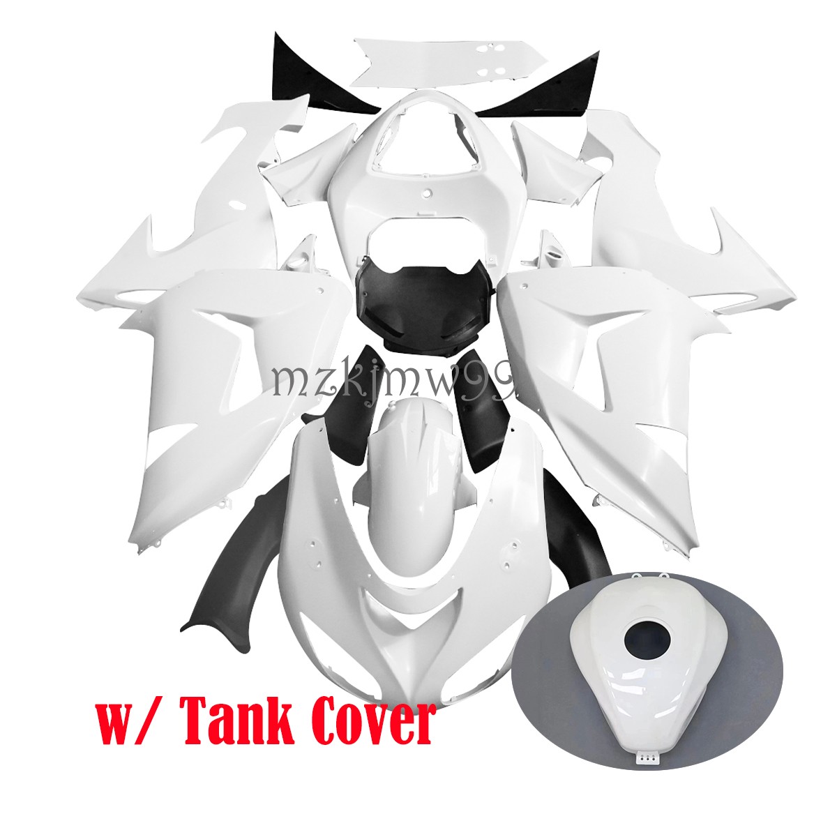 Fairing Kit+Tank For Kawasaki Ninja ZX10R ZX-10R 2006-2007 07 Unpainted fairings