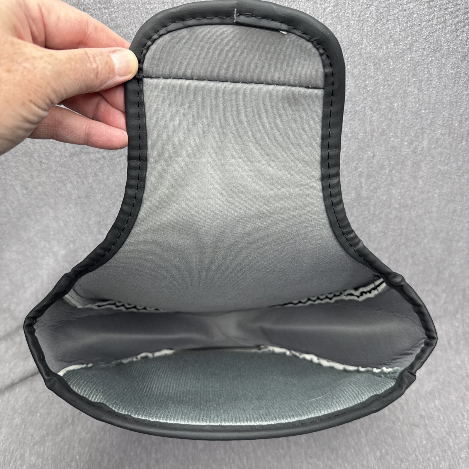 Universal Motorcycle Passenger Pillion Seat Cover Pad — Black Synthetic Leather