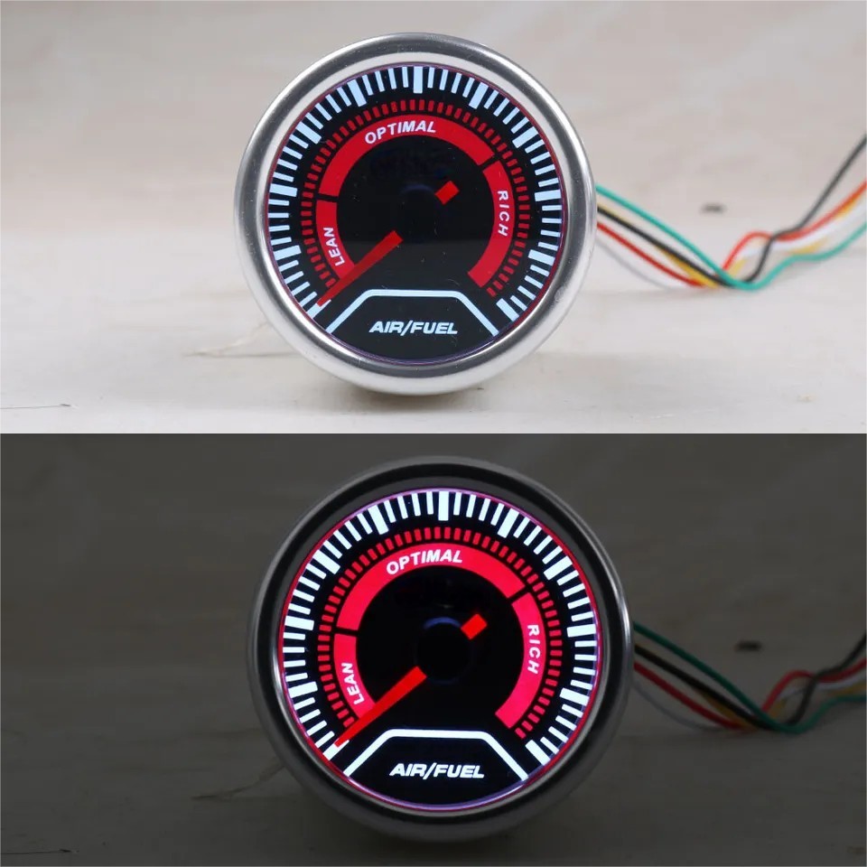 Universal 2”52mm Car Pointer Air Fuel Ratio Racing Gauge Analog Smoke Lens Tint