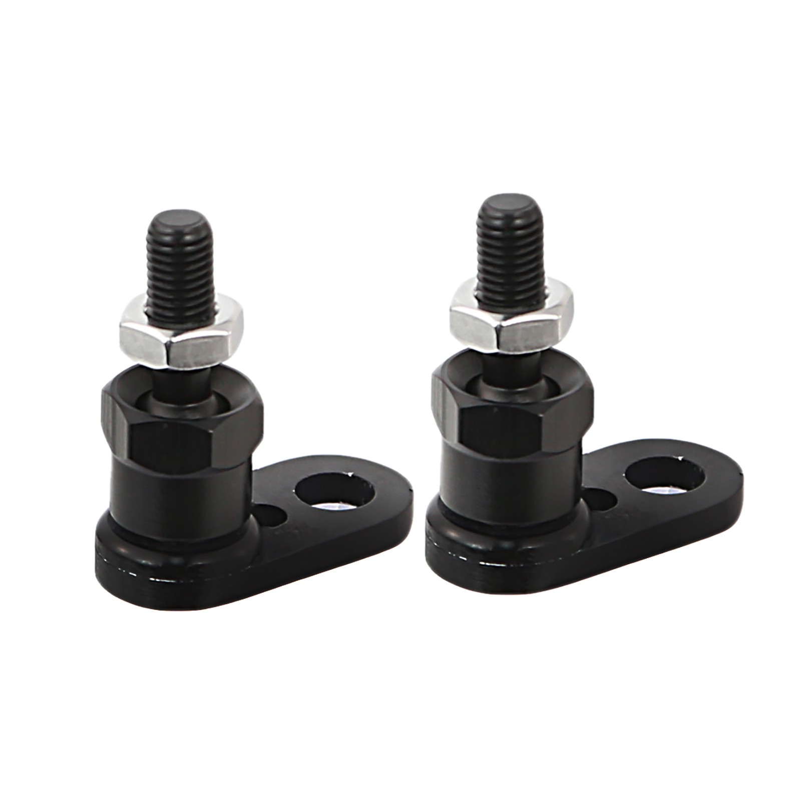 Black Turn Signal Relocation Bracket Swivel Kit For Harley Dyna Fatboy Breakout