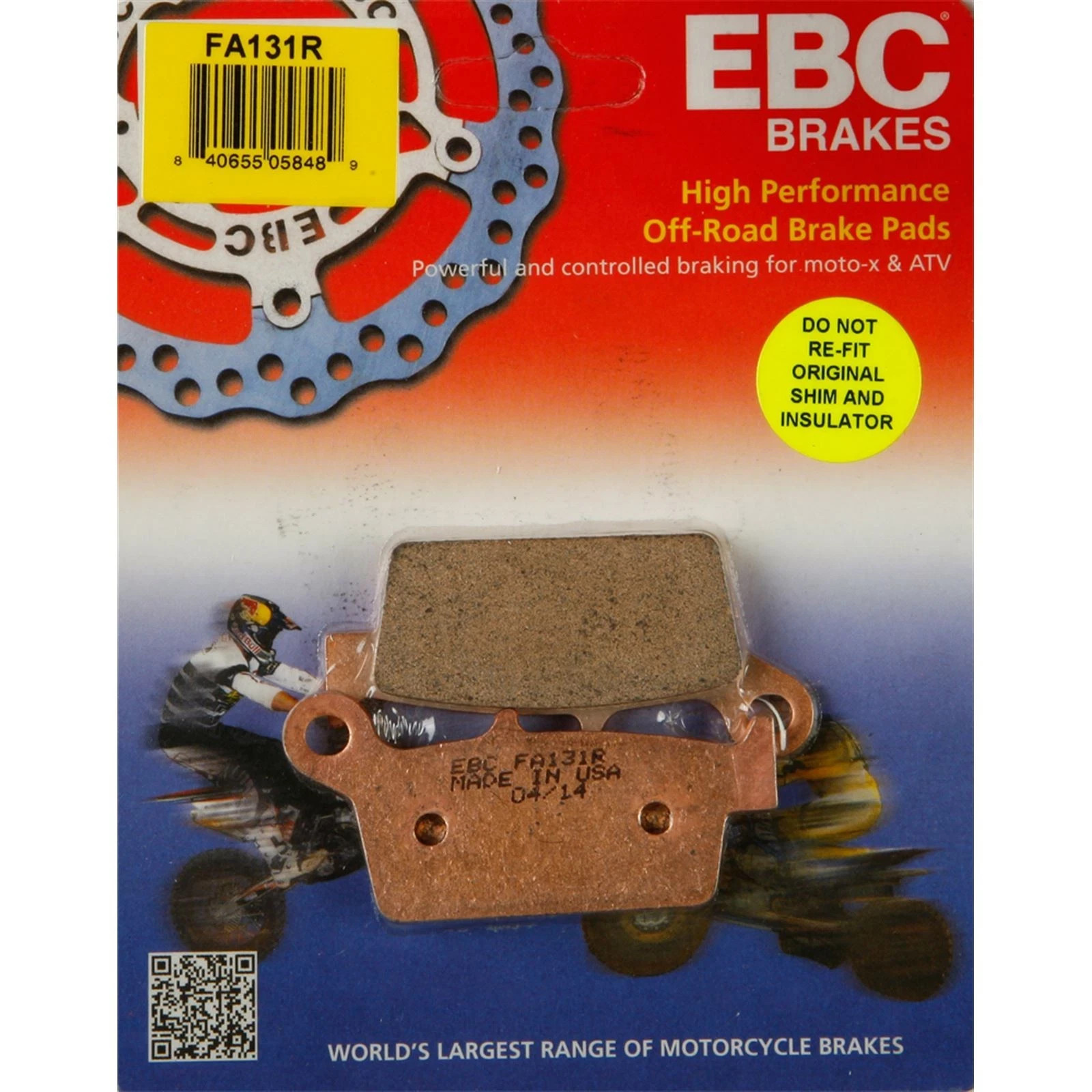 FA131R EBC Long-Life Sintered “R” Brake Pads Same Day Shipping!