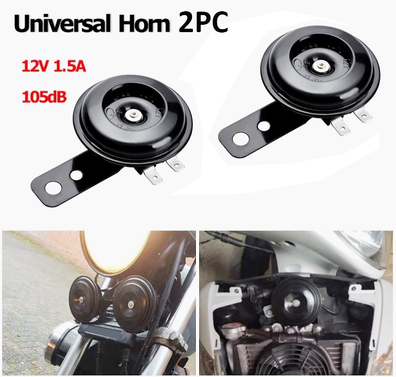 2pcs HORN 12V Waterproof Loud 105dB Universal Motorcycle Car UTV ATV Boat Auto