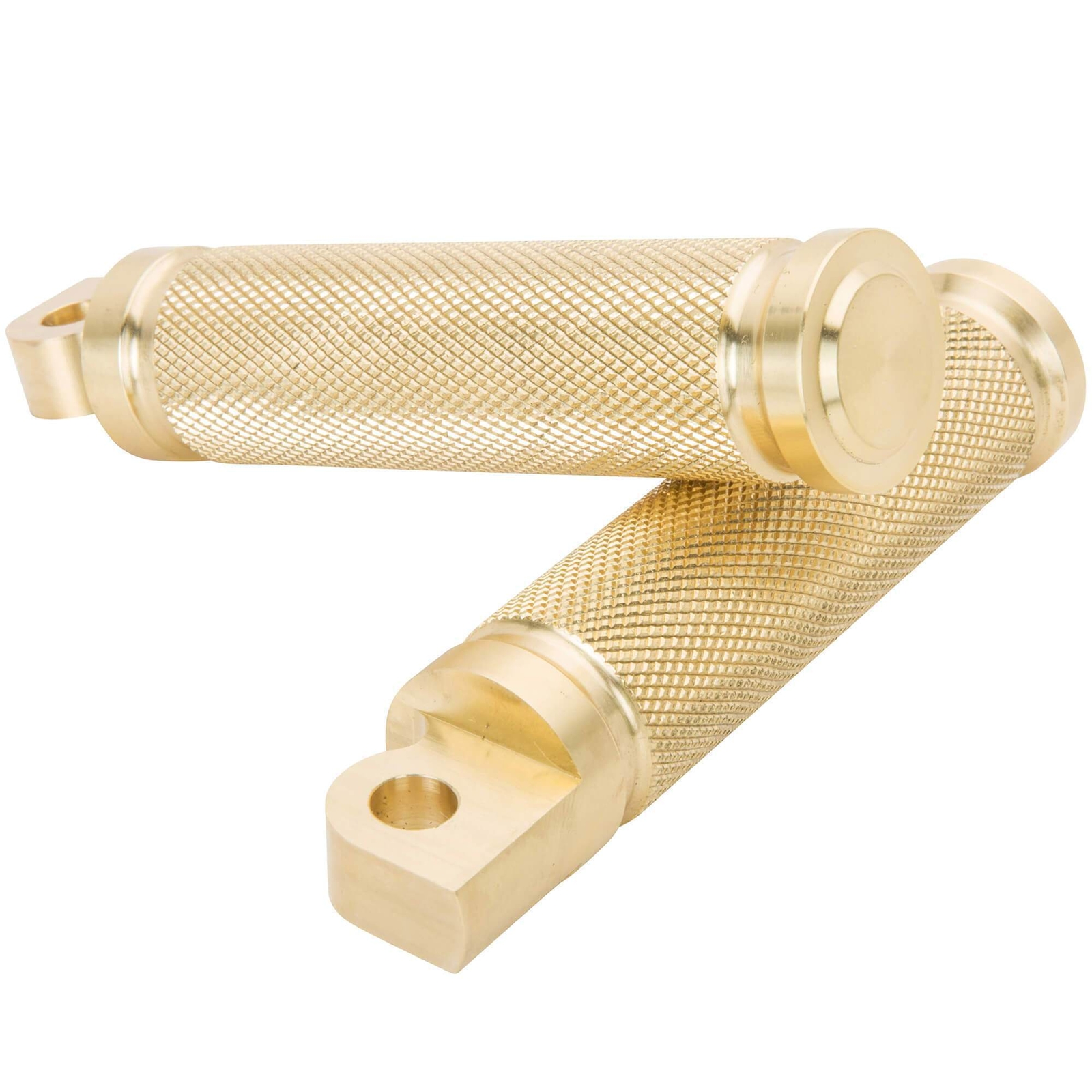 Lowbrow Customs Brass Pursuit Foot Peg Set Harley softail bobber chopper dyna