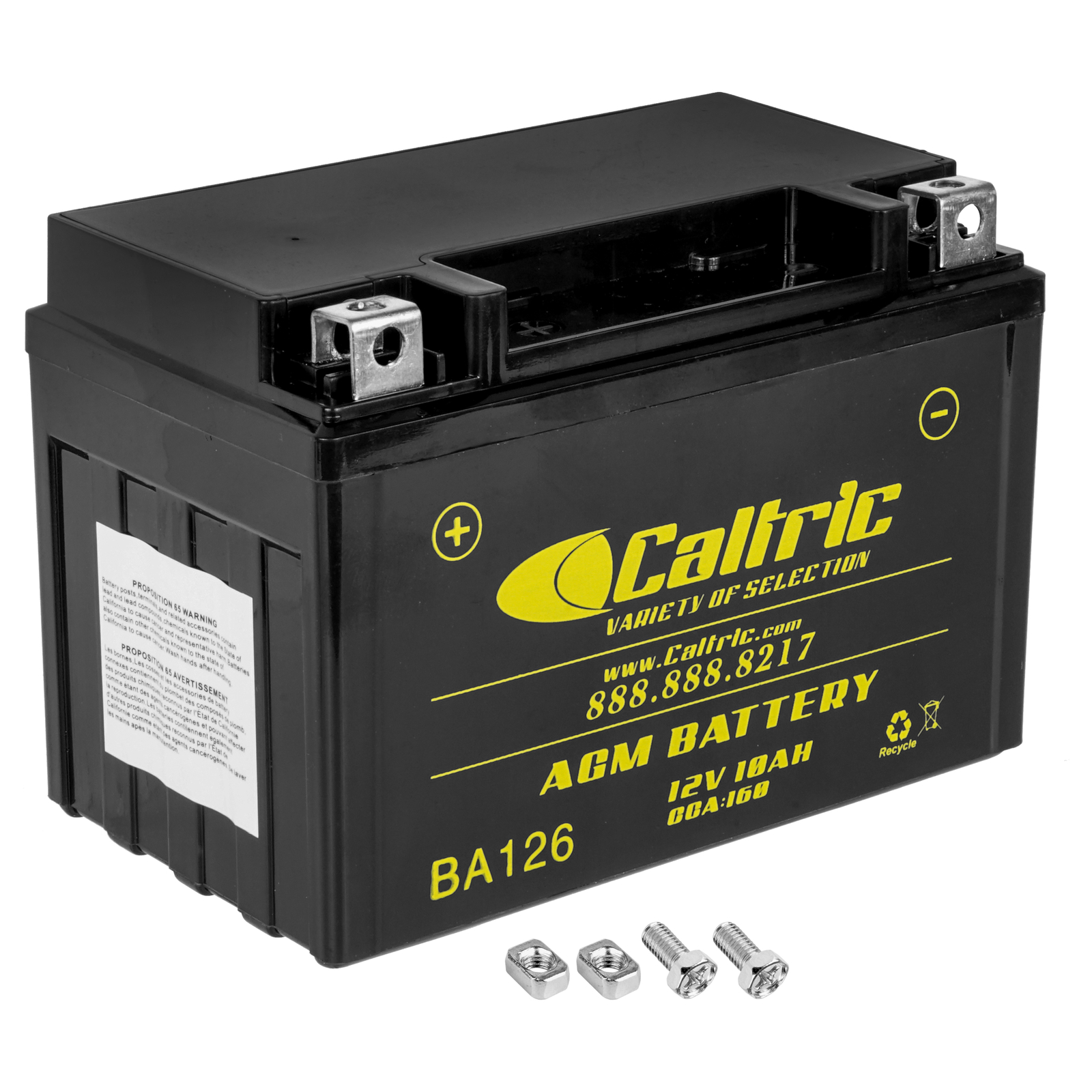 Caltric YT12A-BS AGM Battery for Kawasaki 26012-0556 Battery 12V 10Ah