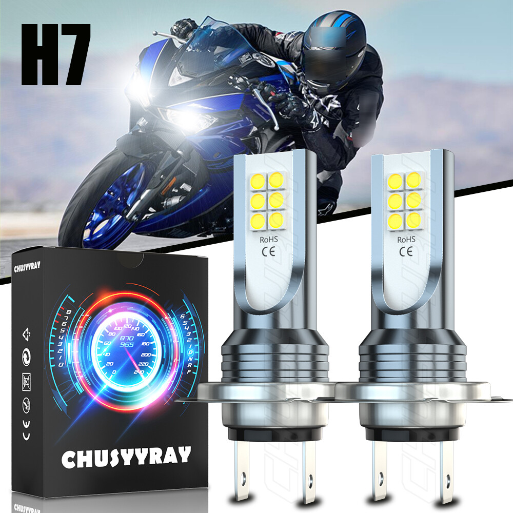 Pair H7 LED Headlight Bulbs Conversion Kit Super High/Low Beam 8000LM 6000K 100W
