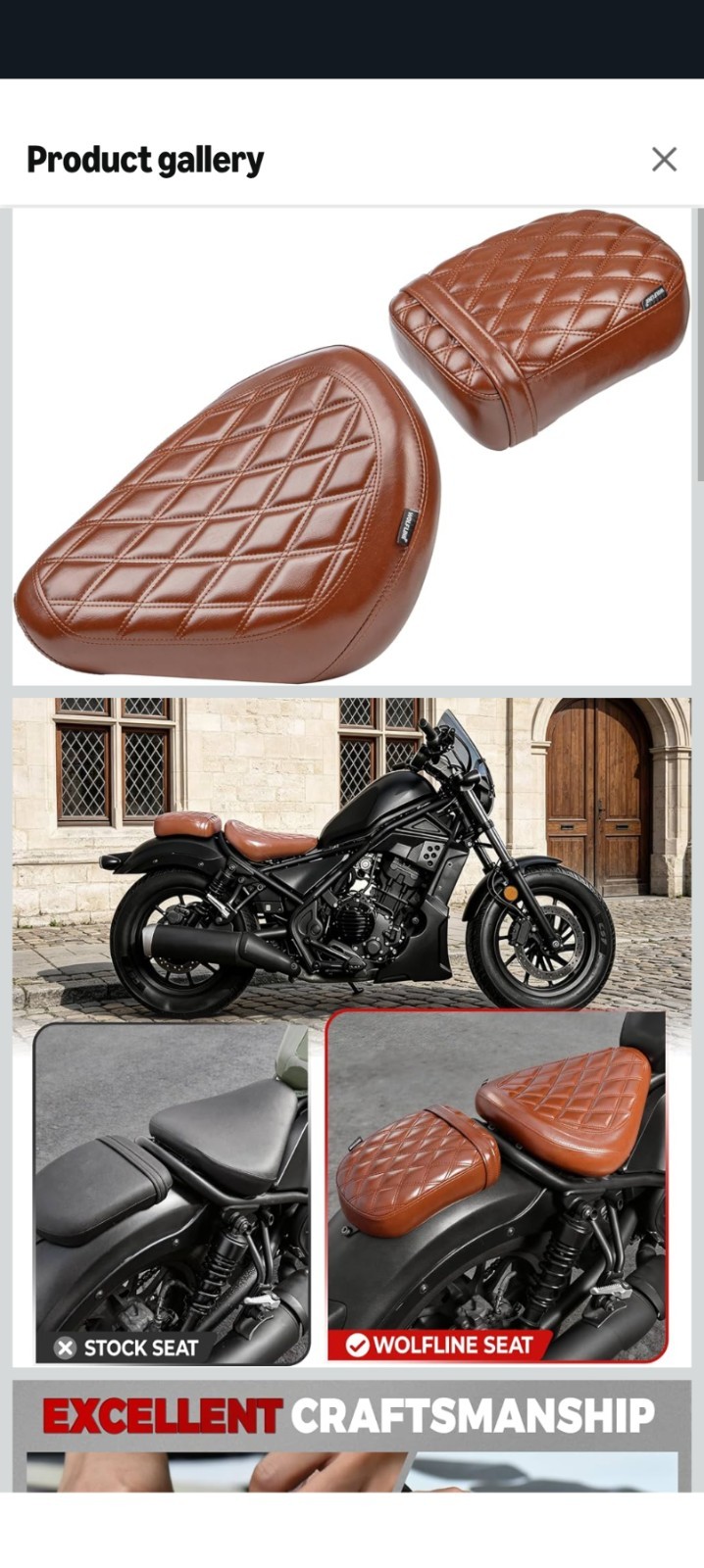 Soft Rider& Passenger Seat Cushion For Honda Rebel CMX300 CMX500 ABS S 2017-2026