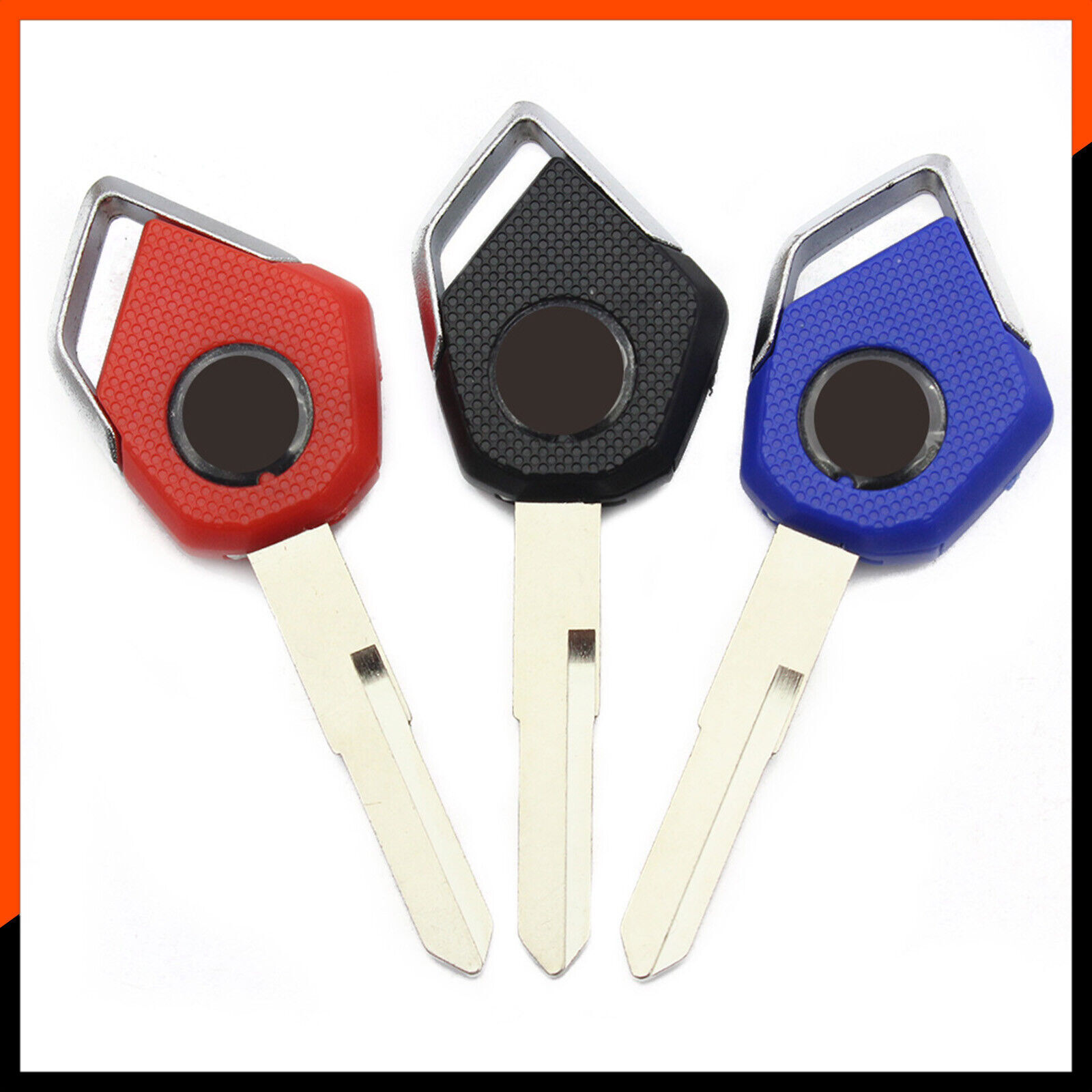 1PC Motorcycle Blank Key Blade For KAWASAKI H2/H2R Uncut Blade Plastic+Metal