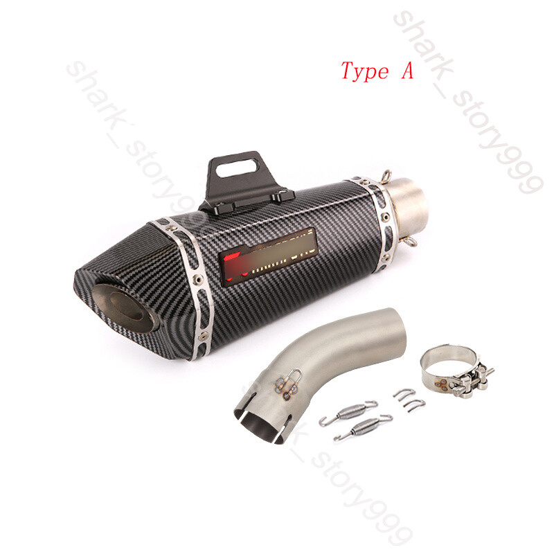 For Kawasaki Ninja ZX4R ZX4RR 2023-24 Exhaust Mid Pipe Slip On 345mm Muffler Tip