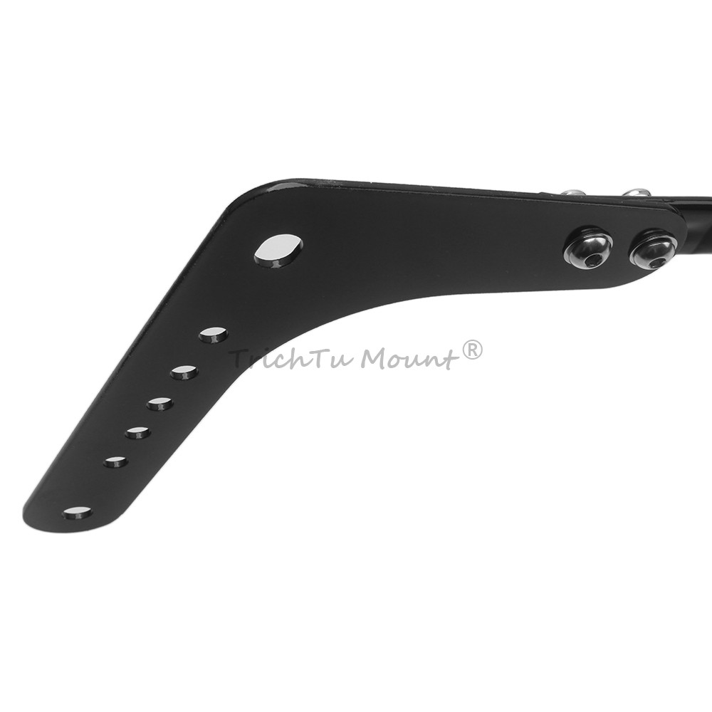 Black Motorcycle Sissy Bar Passenger Backrest Pad For Harley FXST FLSL FLHC FLDE