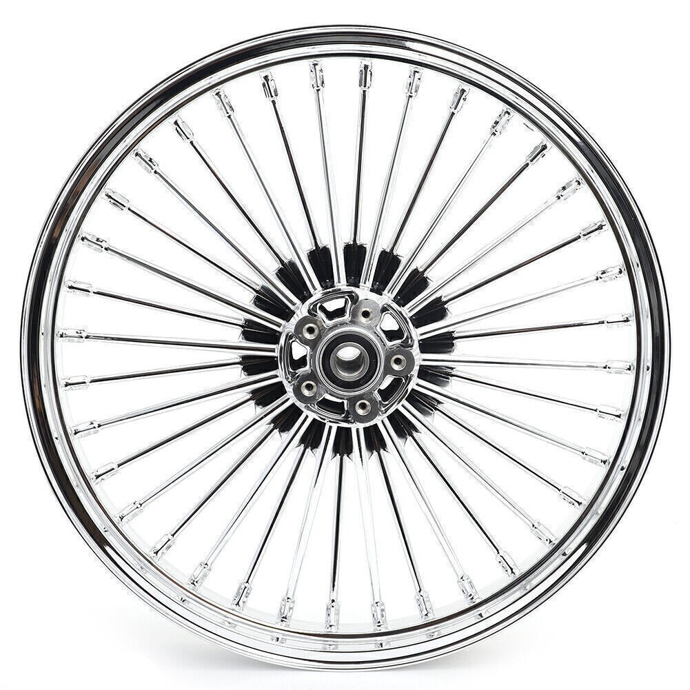 Chrome 21×2.15 Fat Spoke Front Wheel Dual Disc For Harley Dyna FXDB FXDL Used