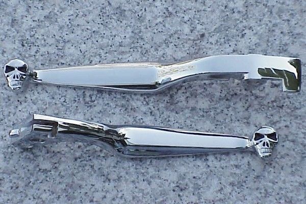 Honda Shadow 600 VT 750 1100 Spirit Magna Sabre RS Phantom CHROME SKULL LEVERS