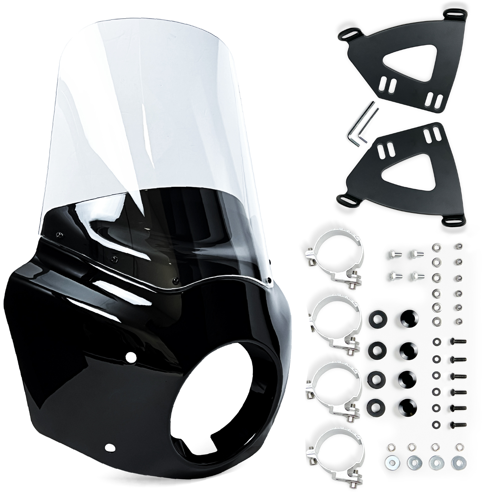 Krator Motorcycle Windshield & Fairing With Trigger-Lock Mounting Hardware