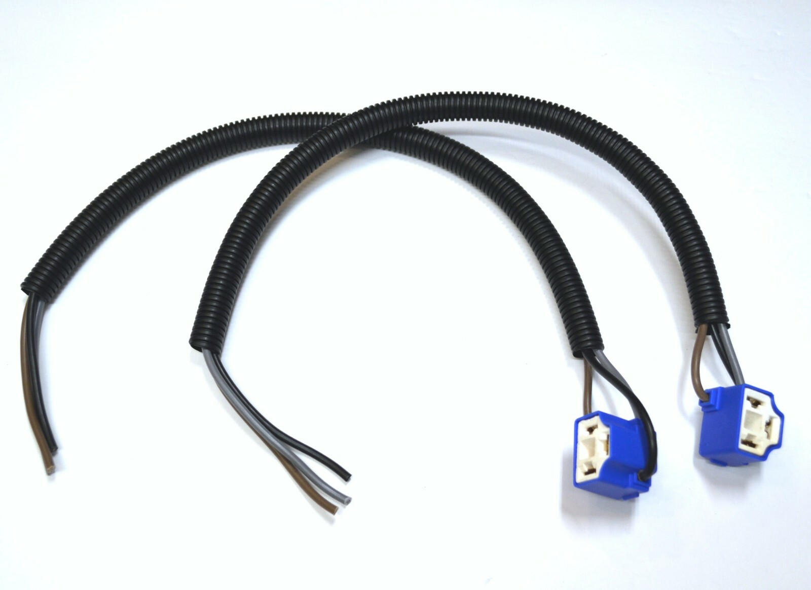Extension Wire Pigtail Female Ceramic A 9003 H4 Two Harness Head Light Bulb Plug