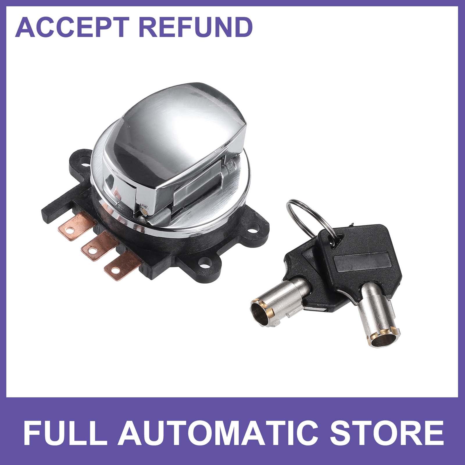 Round Key Ignition Switch ONE Custom for Harley-Davidson Softail Road King 93-13