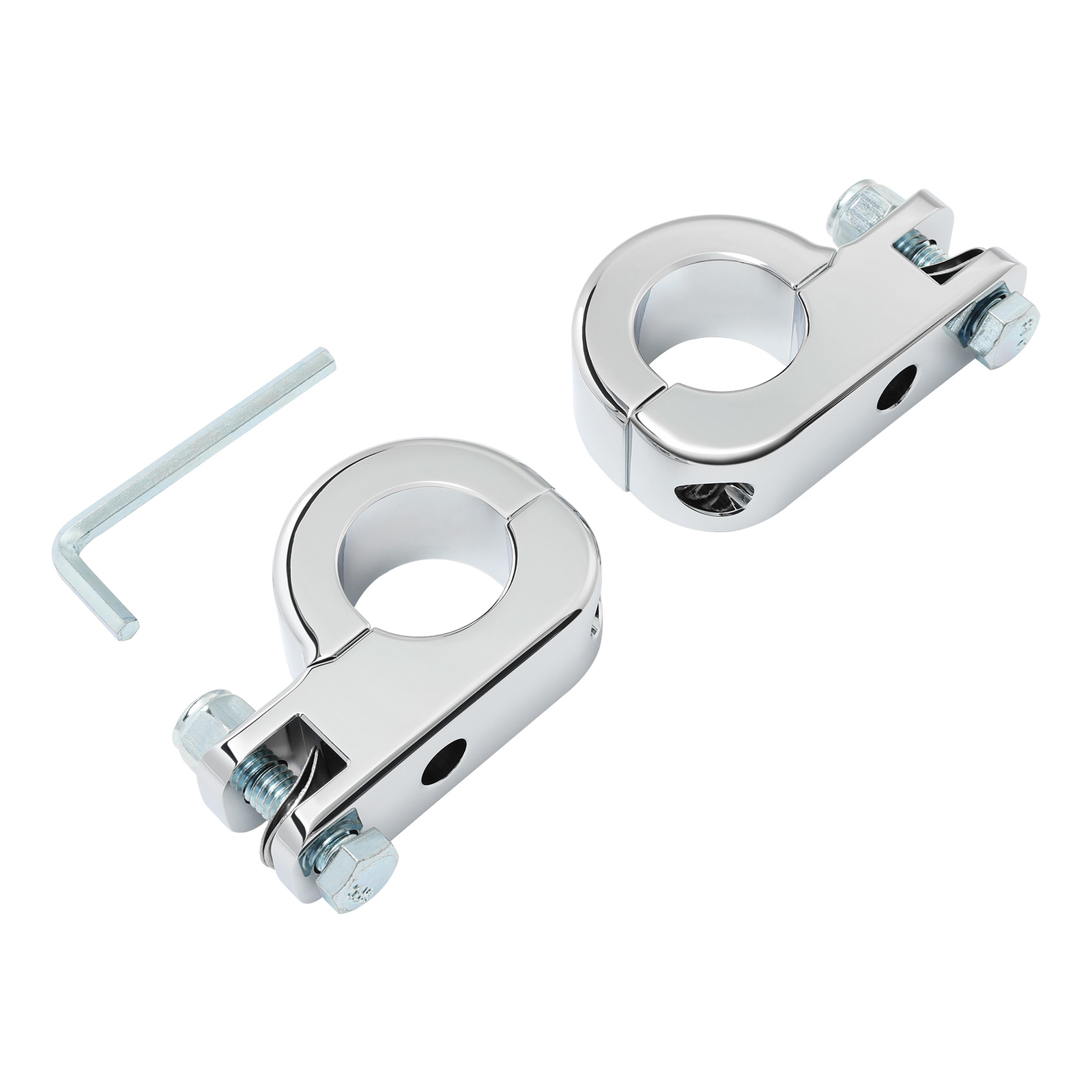 Motorcycle Highway Crash Bar Mount Foot Peg Clamp 1.25″ Fit For Harley