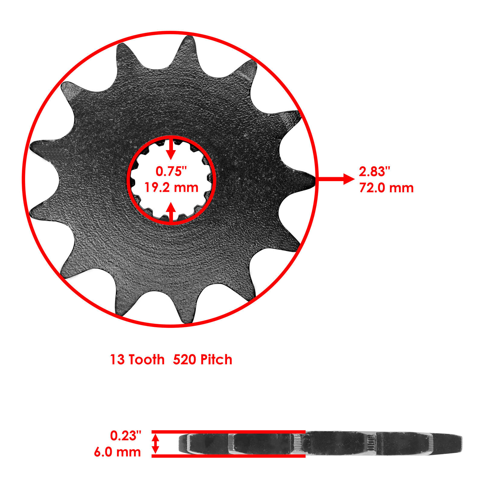 Celox Drive Chain & Sprockets For Yamaha YZ125 1995 520 Pitch 114 Link