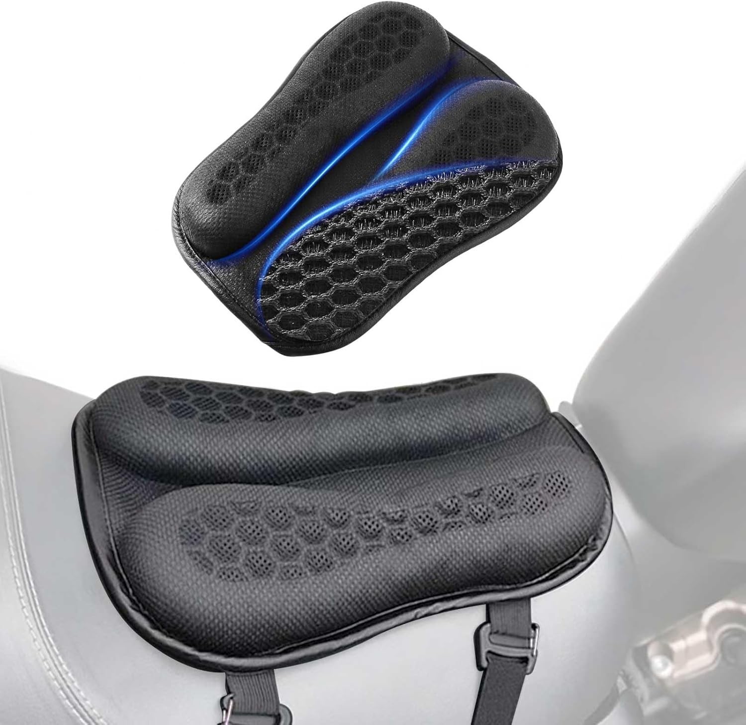 Motorcycle Seat Comfort 3D Gel Seat Cushion Pressure Relief Air Pad