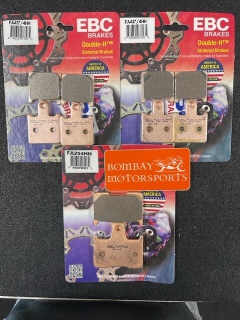 EBC HH Front & Rear Brake Pads Kawasaki ZX14, Concours 14 FA417/4HH FA254HH