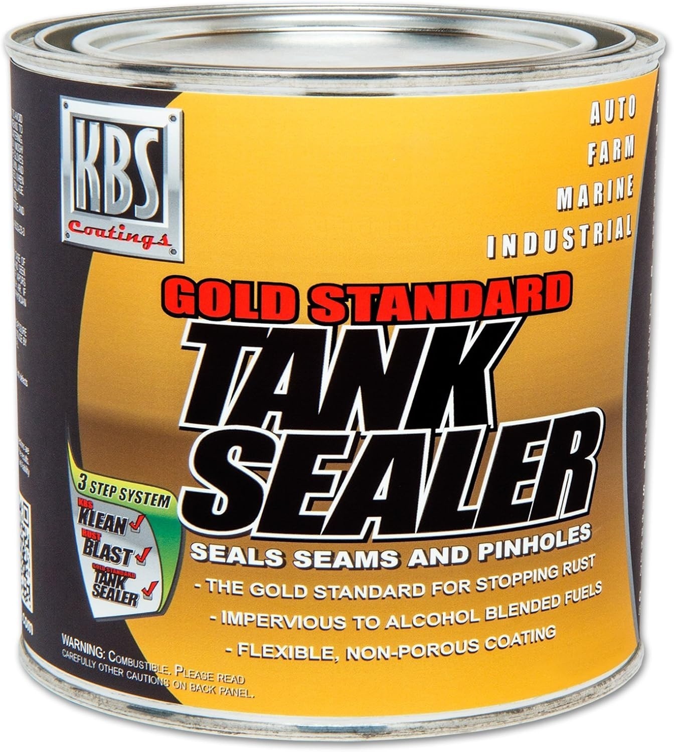 KBS Coatings 5200 Gold Standard Tank Sealer – 8 fl. oz., Silver – Waterproof New