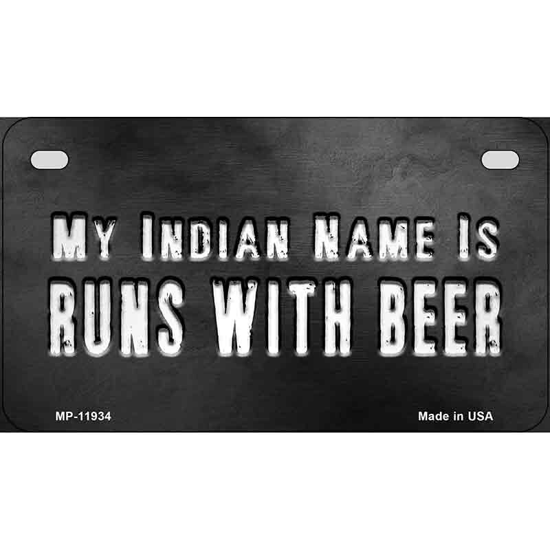 My Indian Name Novelty Metal Motorcycle Plate