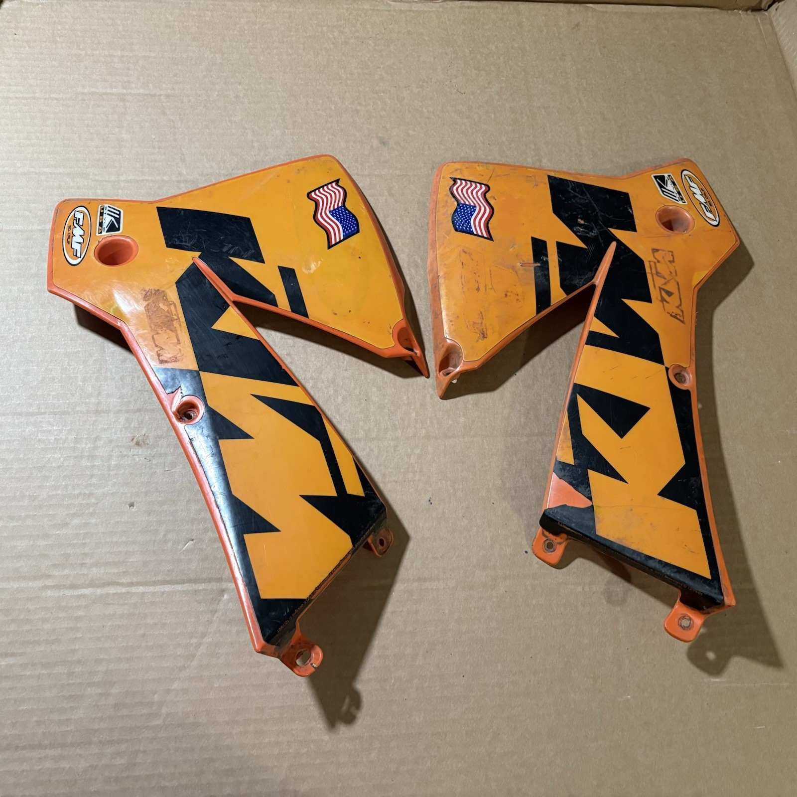 Radiator Shrouds KTM Orange shroud SX R=MADE IN ITALY L= AUSTRIA