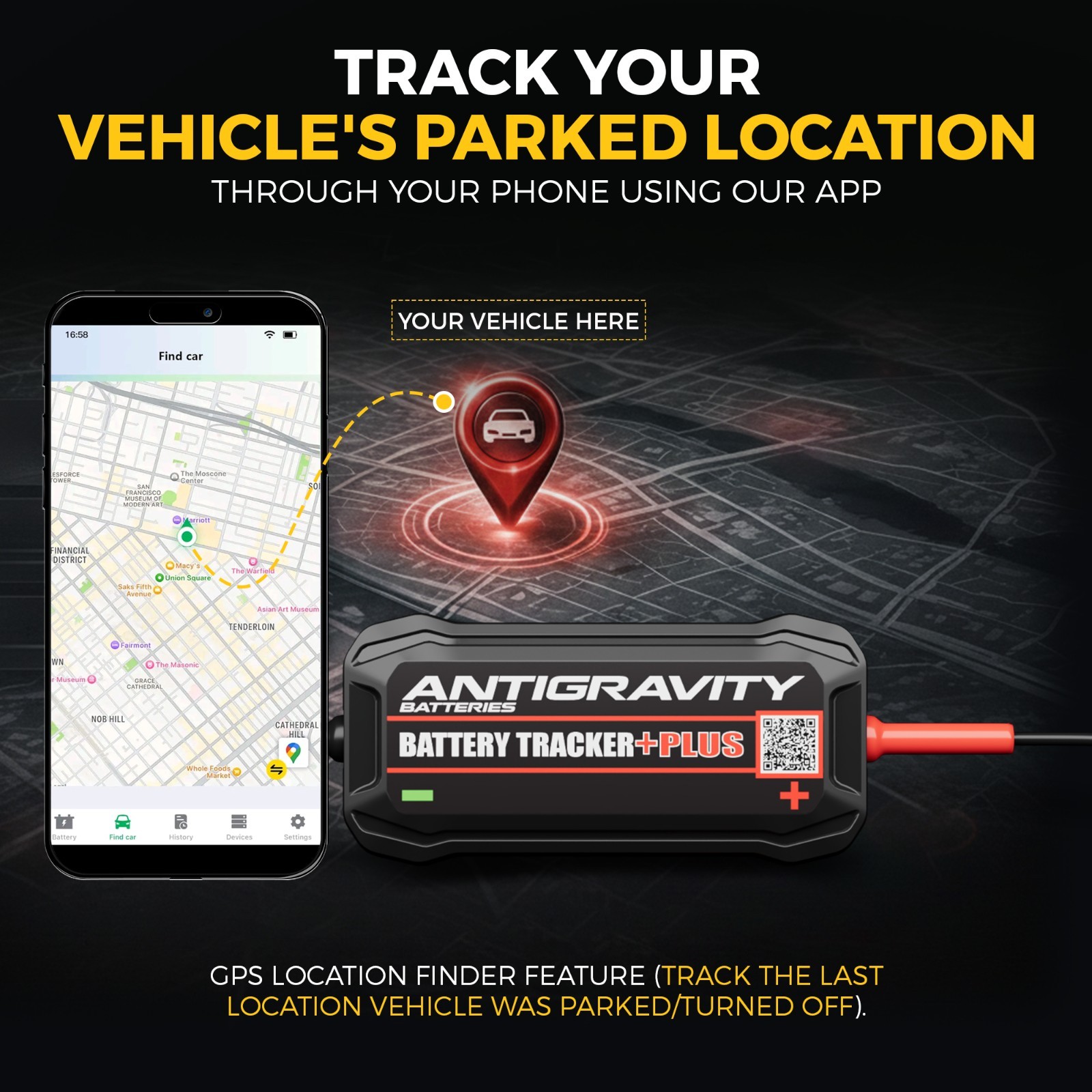 Antigravity BTR-3 Bluetooth Battery Tracker PLUS Monitor 6V 12V 24V Lithium AGM