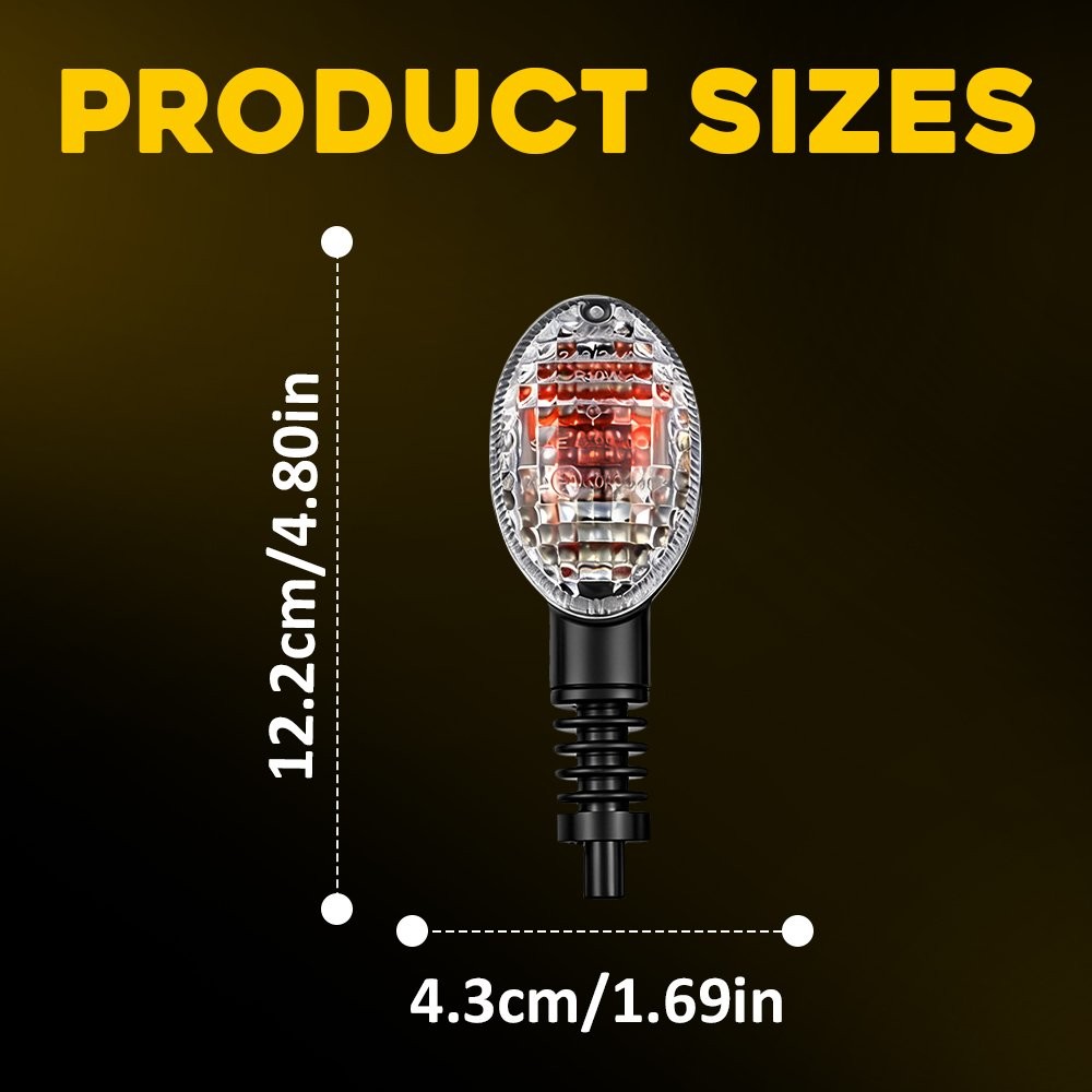 2X Clear Lens Turn Signal Light Indicator Blinker For KAWASAKI KLX125L 2013-2016