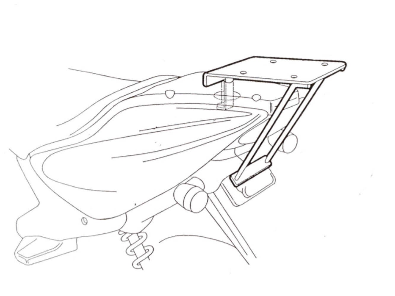 SHAD Top Box Rack Rear Case Carrier Kit Bracket for Yamaha Aerox 100 (97-08)