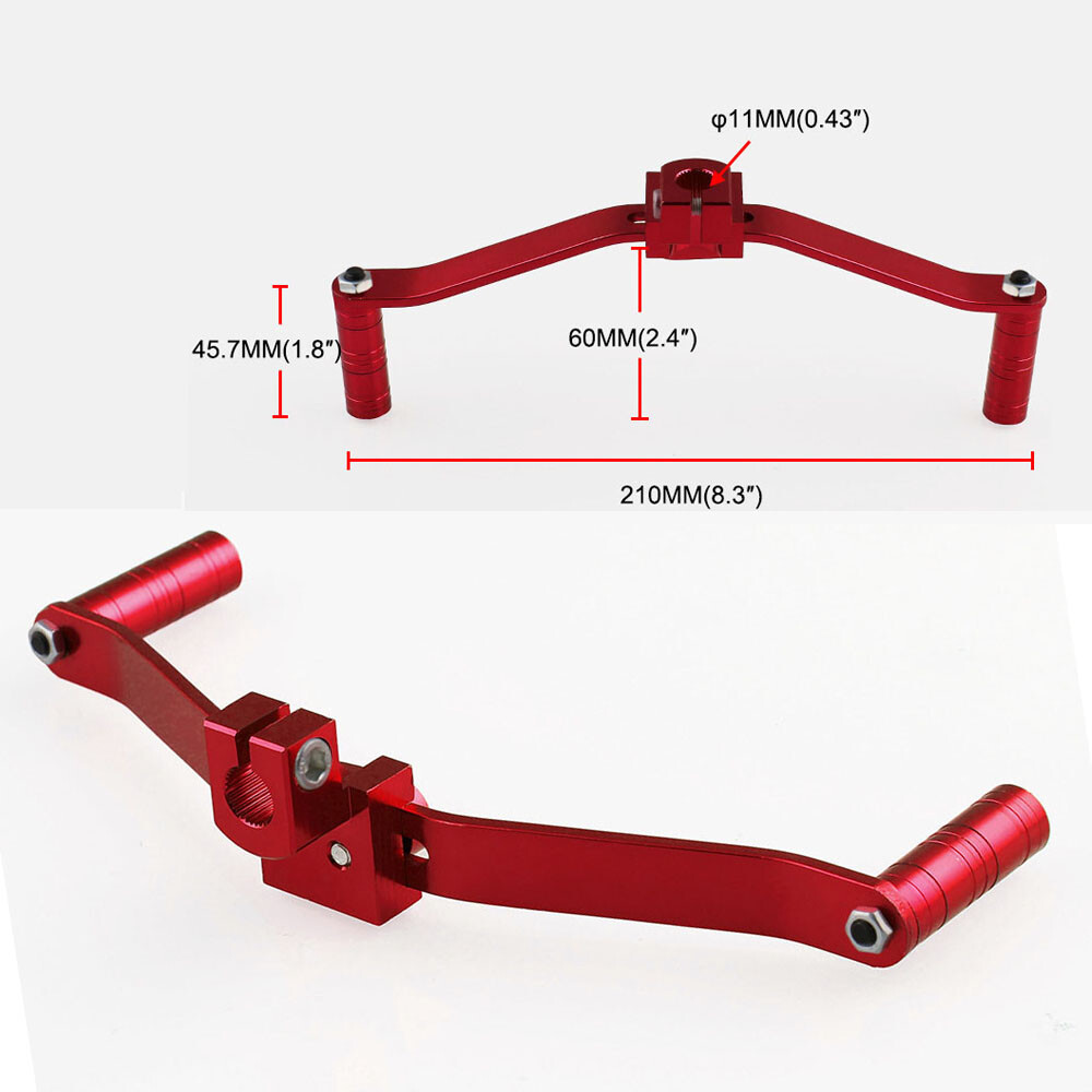 Durable Red Motorcycle Aluminum 2 Way Gear Shift Lever Footrest Pedal Shifter