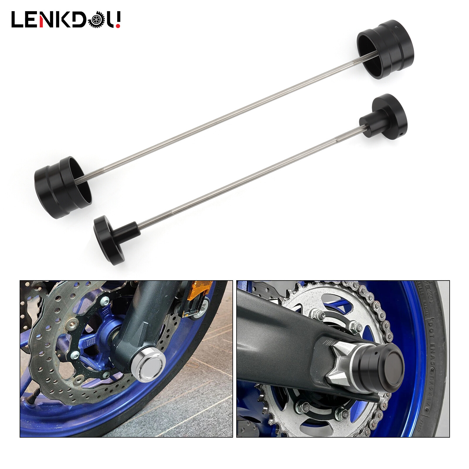 Front + Rear Axle Nut Cap Covers For Harley Softail Fatboy Breakout 2018-2024
