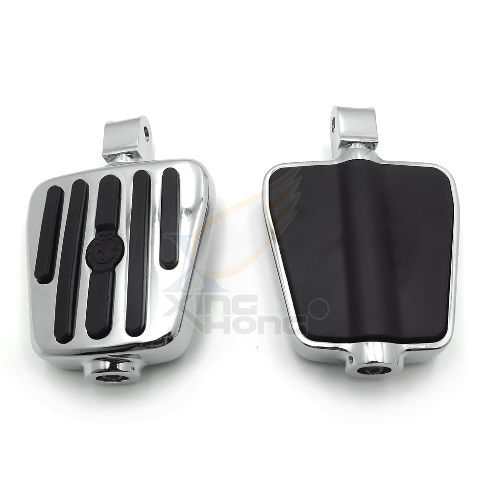 Chrome & Rubber footpegs For Honda Stateline Shadow VTX1300C VTX1800C VTX1800F