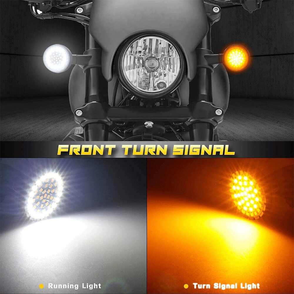 Pair 1157 LED Turn Signal Indicator Lights For Harley Heritage Softail Classic