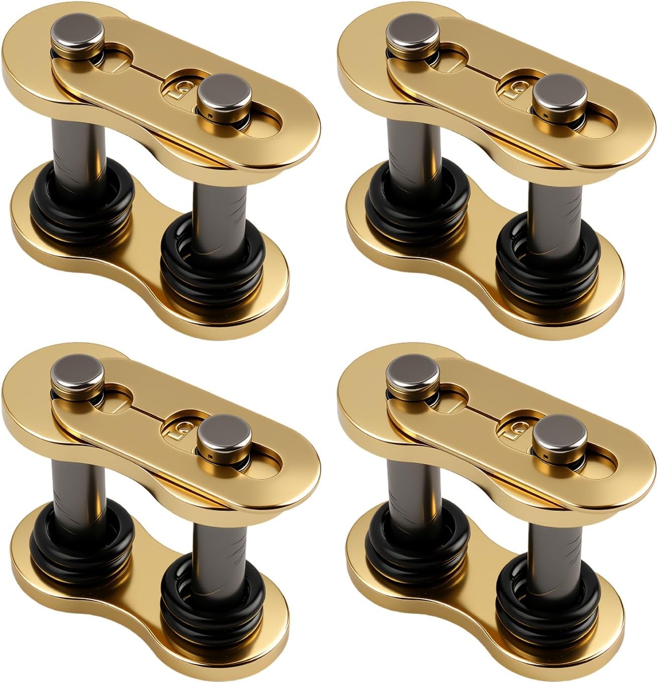 4PCS 530 Chain Master Link O-Ring, Heavy Duty Steel Motorcycle Chain Color: #530