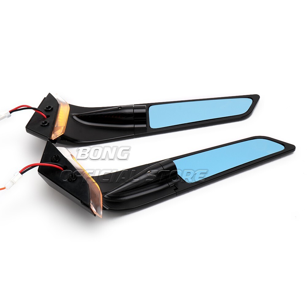 For DUCATI Rearview Mirrors Wing Mirror LED Turn Signal Light Panigale V2/V4/V4S