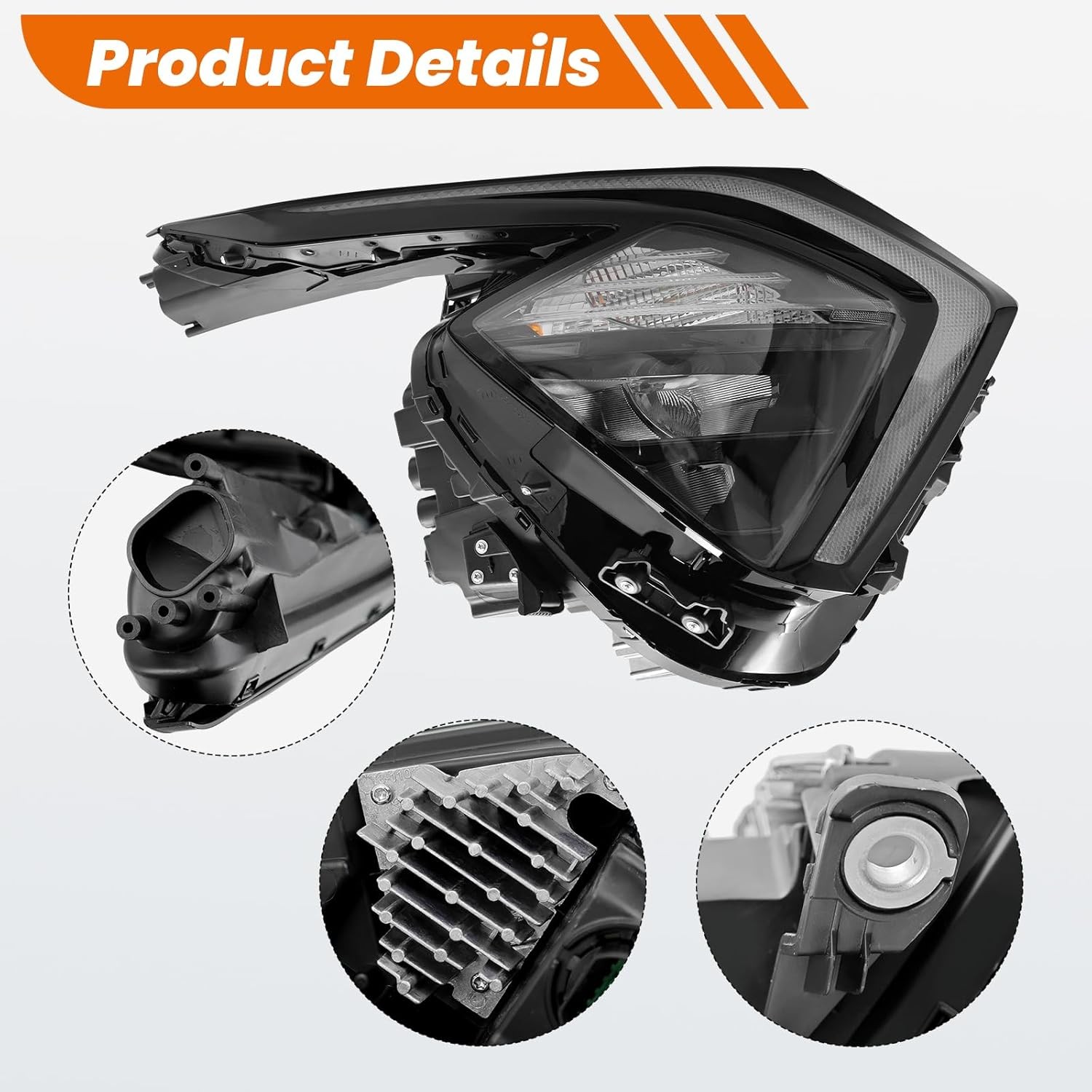 Passenger Side RH LED Headlight For 2022-2024 Kia Sportage SX EX LX 92102DW000