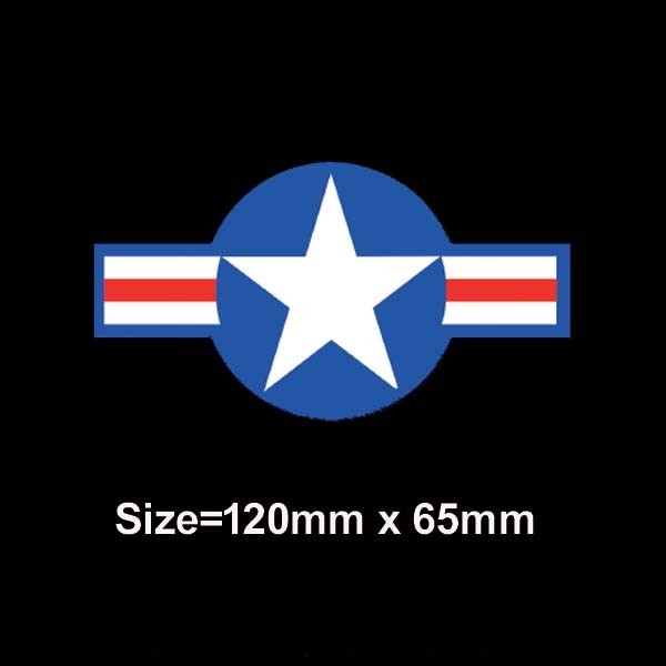 UNITED STATES AIR FORCE USAF US ARMY NAVY USMC ROUNDEL USA 120MM STICKER DECAL