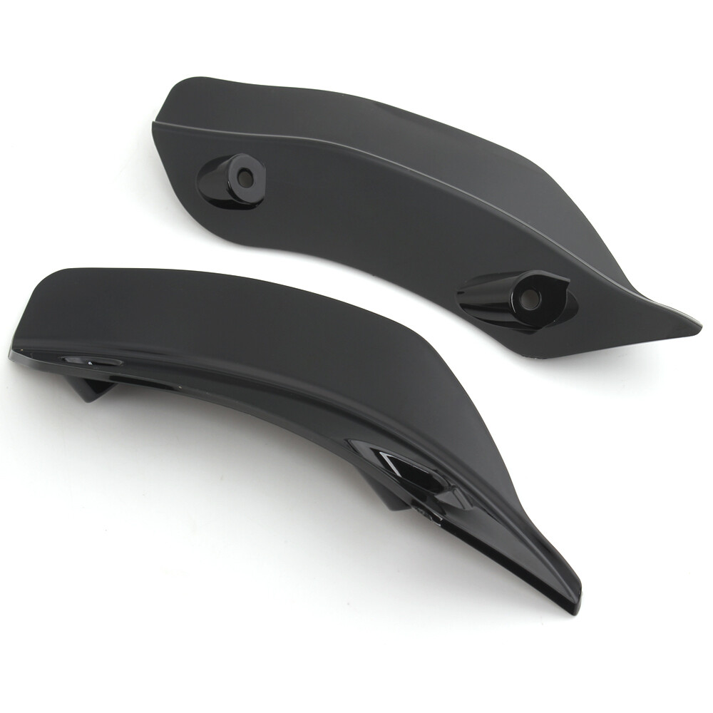 Black Side Wings Upper Fairing Wind Air Deflector for Harley Road Glide 2015-21