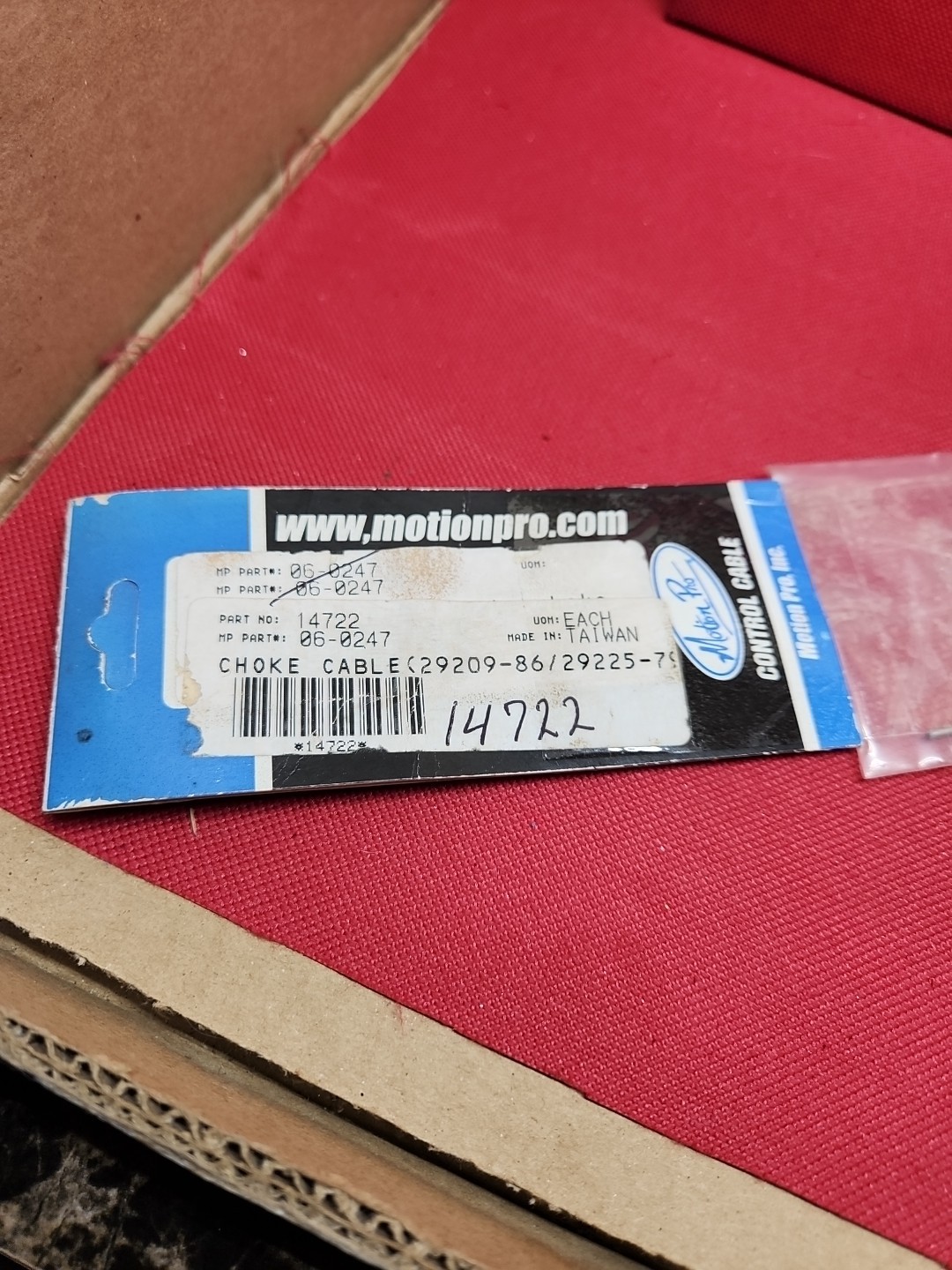 Motion Pro Harley / Universal Motorcycle Choke Cable #14722 12.75″ T-Length NOS!