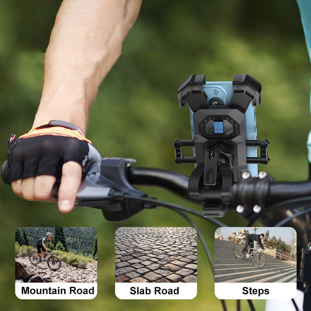 Auto Lock Motorcycle Phone Mount Bike Phone Holder Double Lock Anti-Vibration