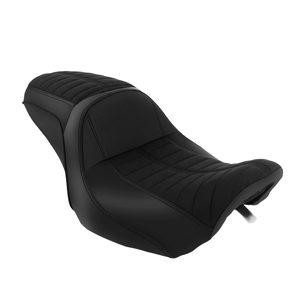 Black Stitching Driver Passenger Gel Seat For Harley Road King 1997-2007 Models