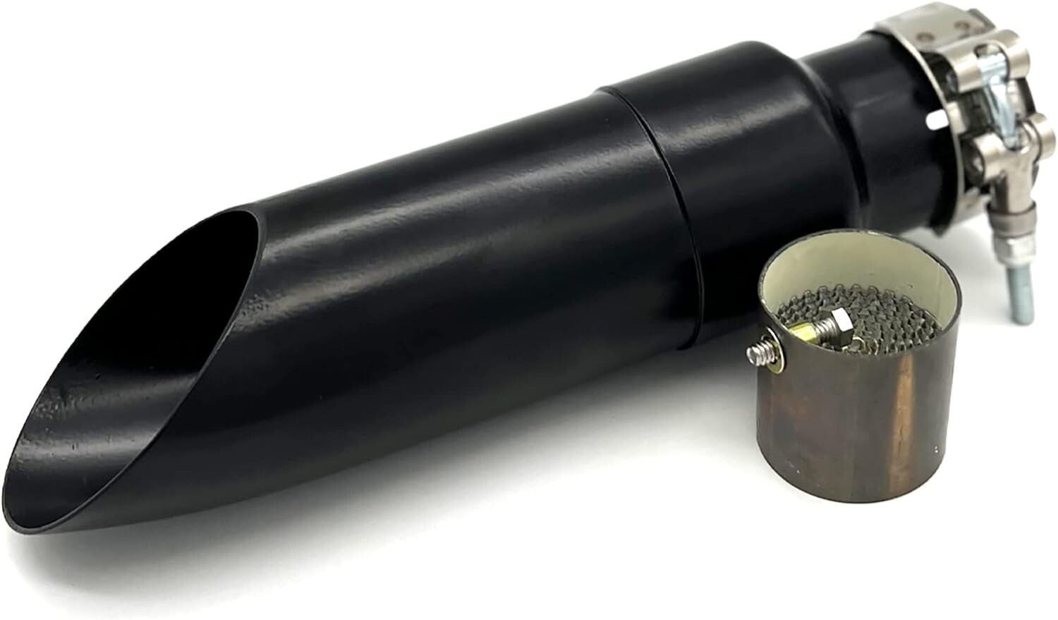 1.75″ Radiant Cycles Shorty GP Exhaust Muffler slipon Black Baffle Bundle