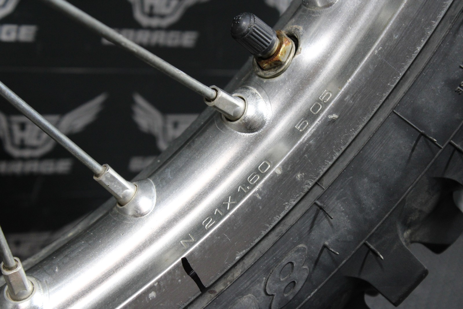 2007 HONDA CRF450R 21″ X 1.60″ OEM FRONT WHEEL RIM HUB 44650-MEN-840