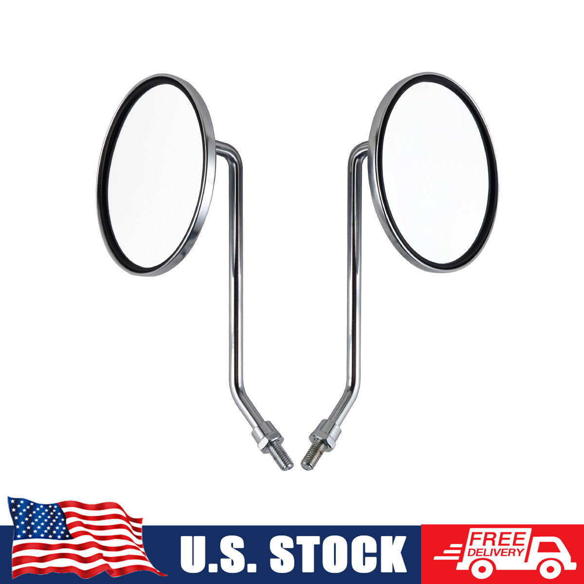 Pair Vintage Mirrors For Honda ST50 ST70 CL70 CT90 CL90 S90 CB100 CL100 CB125