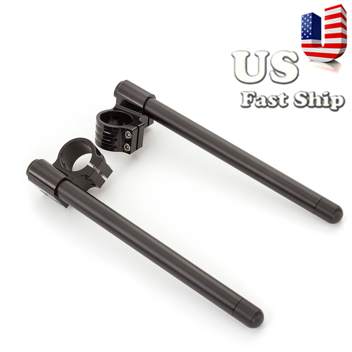 Raised 37mm Clip Ons clipon Fork Handle Bar Handlebar Clamp Clipons Aluminum CNC